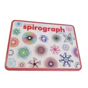 Original Spirograph Design Set in Tin Box Complete w/ Pens & Gears Kahootz 2010s